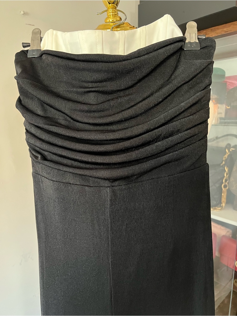 Fashion Nova Black Ruched Waist Pencil Skirt
